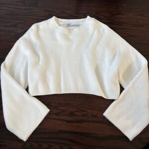 Zara Soft Ivory Knit Top